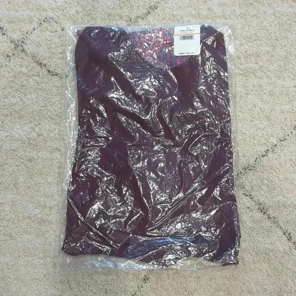 Free People‎ Top Women's Size Small Sequin Layering Turn It On Camisole Purple - Picture 3 of 8